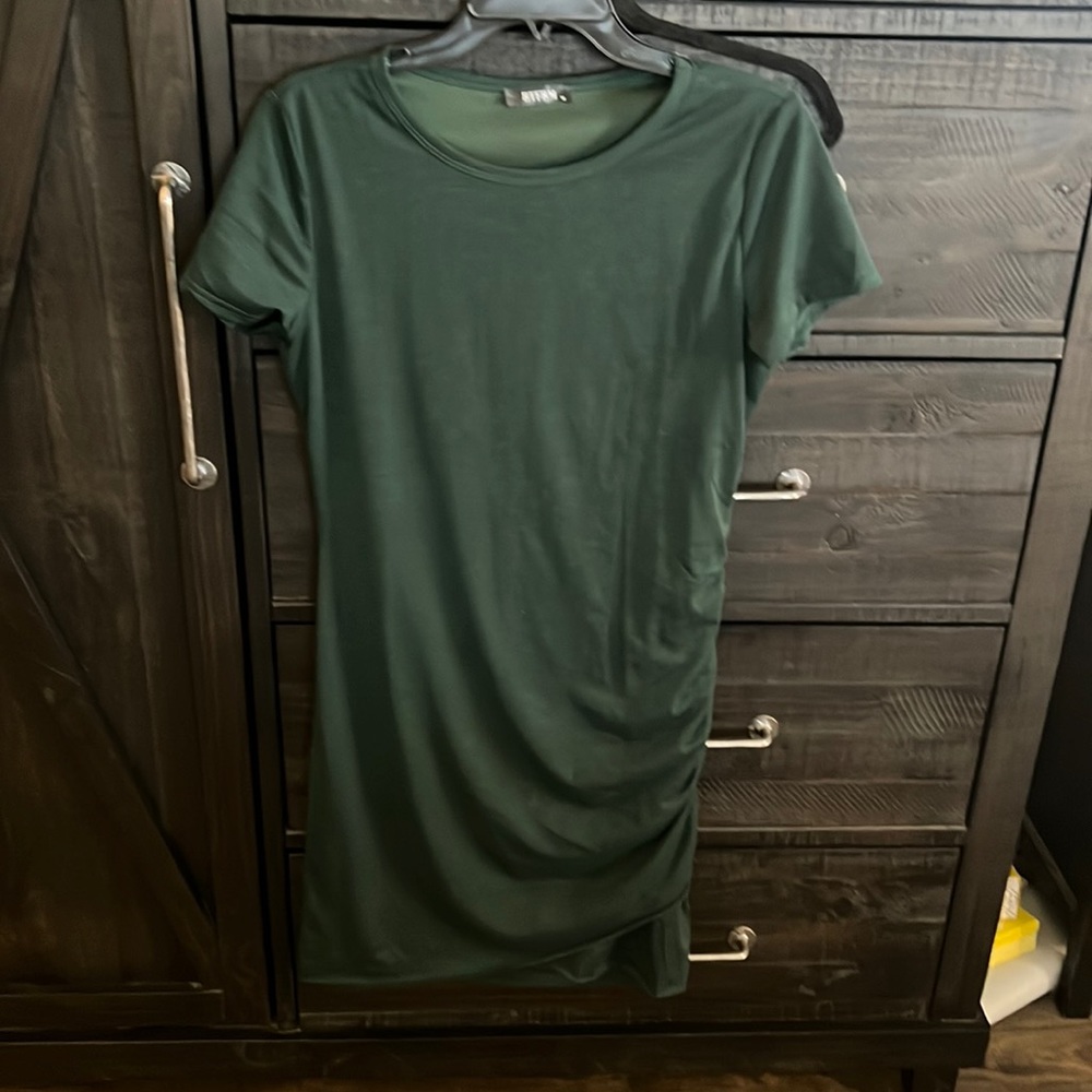 Hunter Green tee shirt dress